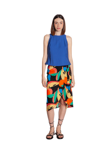 Top crop azul electrico lazada espalda Pepa Loves Sommes Demode Zaragoza