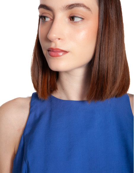Top crop azul electrico lazada espalda Pepa Loves Sommes Demode Zaragoza
