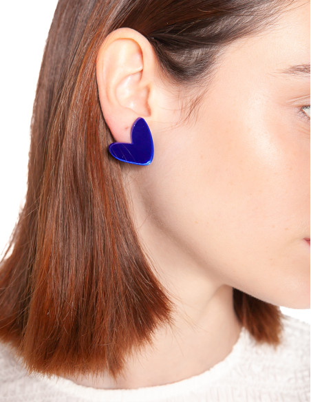 Pendientes corazon mini electrica papiroga Sommes Demode Zaragoza