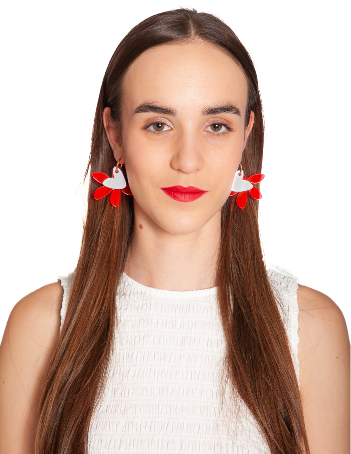 Pendientes primavera fluor Papiroga