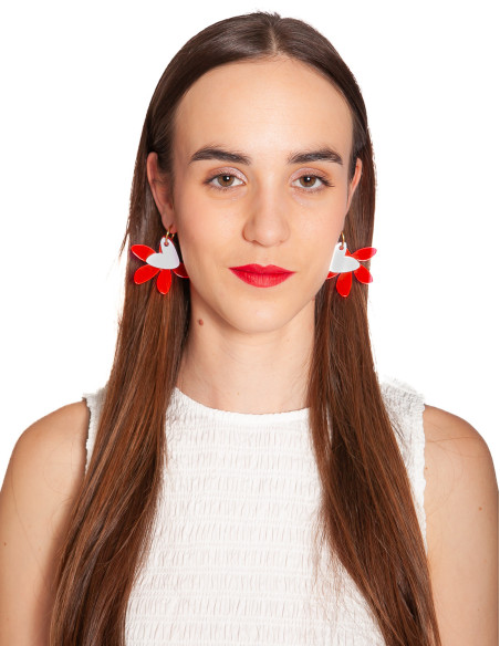 Pendientes primavera fluor Papiroga