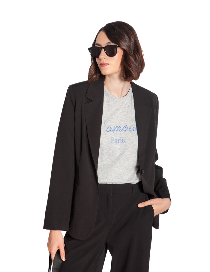 Blazer hombreras color negro Danta Byoung Sommes Demode Zaragoza