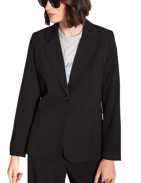Blazer hombreras color negro Danta Byoung Sommes Demode Zaragoza