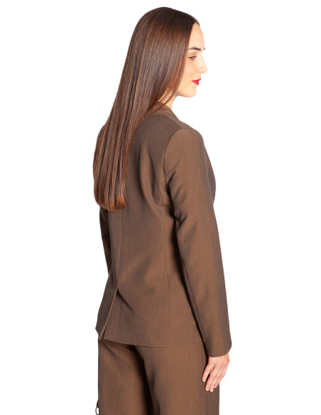 Blazer hombreras color marrón jaspeado Danta Byoung Sommes Demode Zaragoza