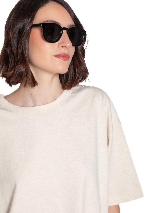 camiseta oversize color beige jaspeado palmer ichi sommes demode zaragoza
