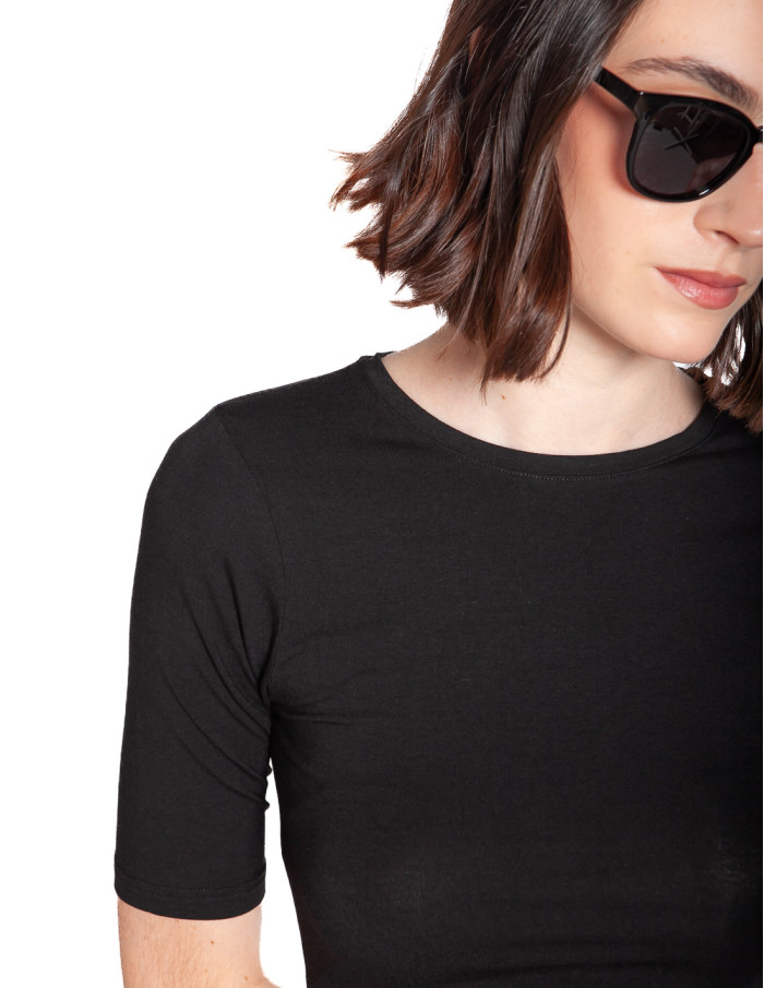 Camiseta manga corta color negro Pamila Byoung Sommes Demode Zaragoza