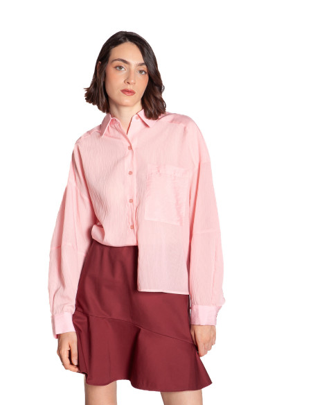 Falda corta con volante color granate Skutie Cks Sommes Demode Zaragoza
