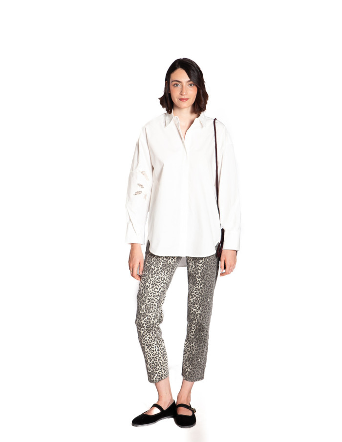 Jeans estampado de leopardo Ziggy Straigh Ichi Sommes Demode Zaragoza