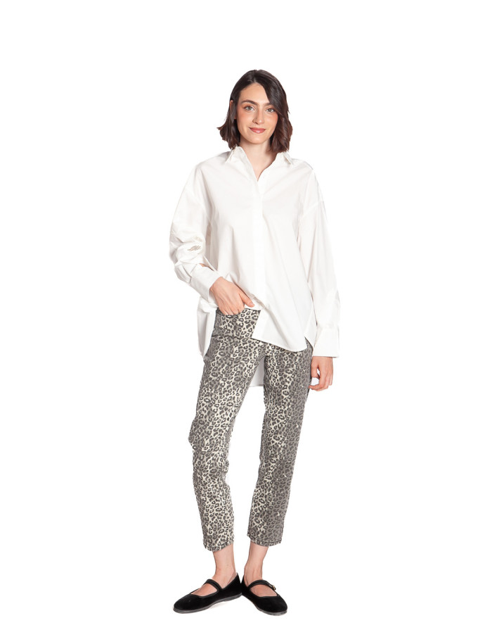 Jeans estampado de leopardo Ziggy Straigh Ichi Sommes Demode Zaragoza