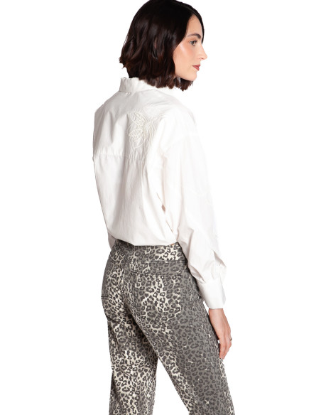 Jeans estampado de leopardo Ziggy Straigh Ichi Sommes Demode Zaragoza