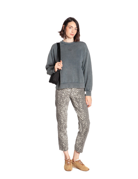 Jeans estampado de leopardo Ziggy Straigh Ichi Sommes Demode Zaragoza