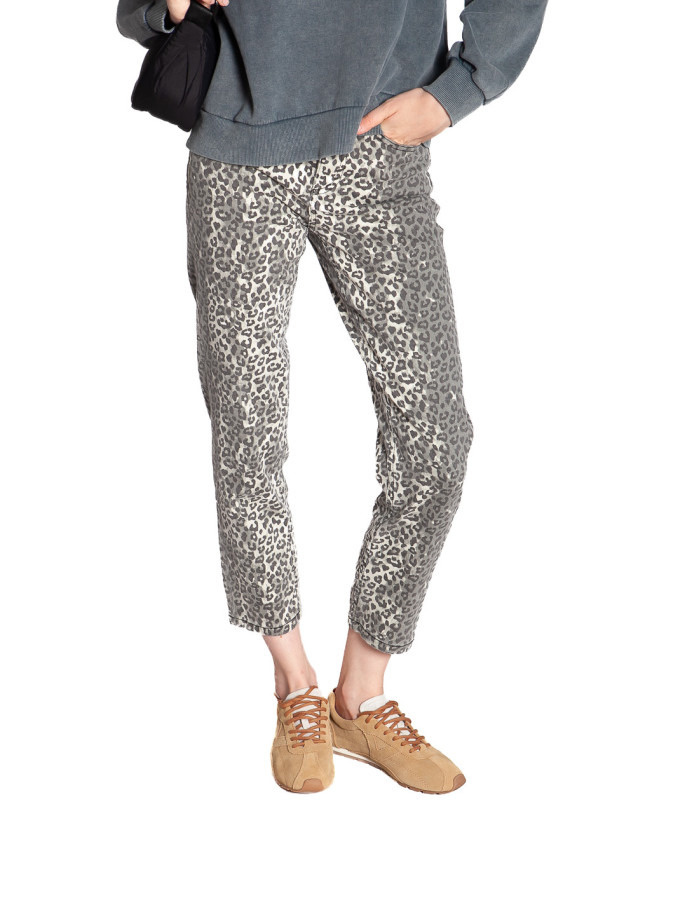 Jeans estampado de leopardo Ziggy Straigh Ichi Sommes Demode Zaragoza
