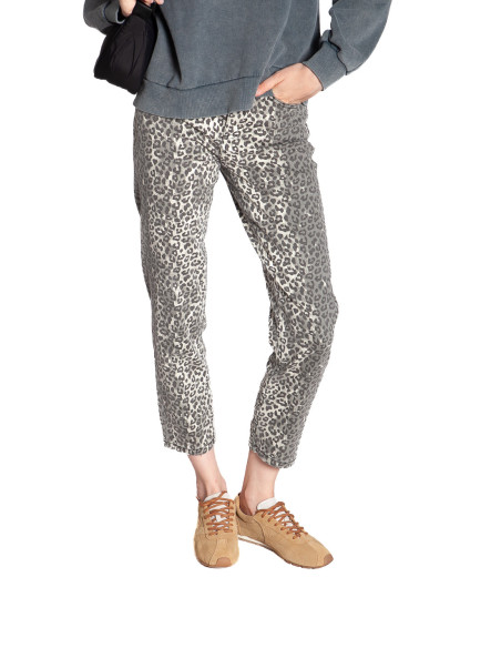 Jeans estampado de leopardo Ziggy Straigh Ichi Sommes Demode Zaragoza