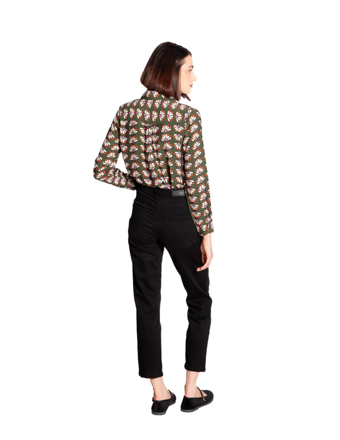 Jeans corte straight color negro twiggy Ichi Sommes Demode Zaragoza