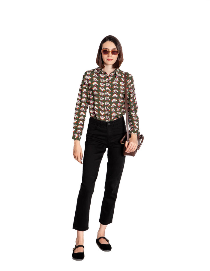 Jeans corte straight color negro twiggy Ichi Sommes Demode Zaragoza
