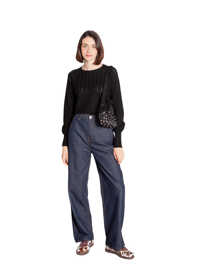 Comprar Jersey punto calado color negro Morla Byoung en Sommes Demode