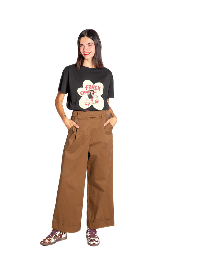 Camiseta antracita estampado camping Frnch Sommes Demode Zaragoza