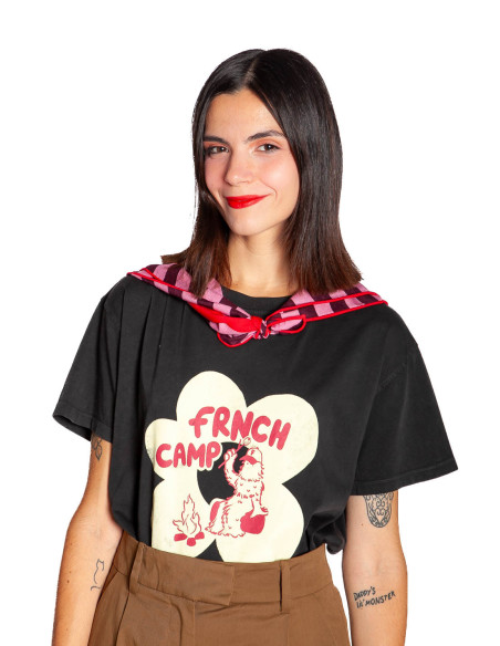 Camiseta antracita estampado camping Frnch Sommes Demode Zaragoza