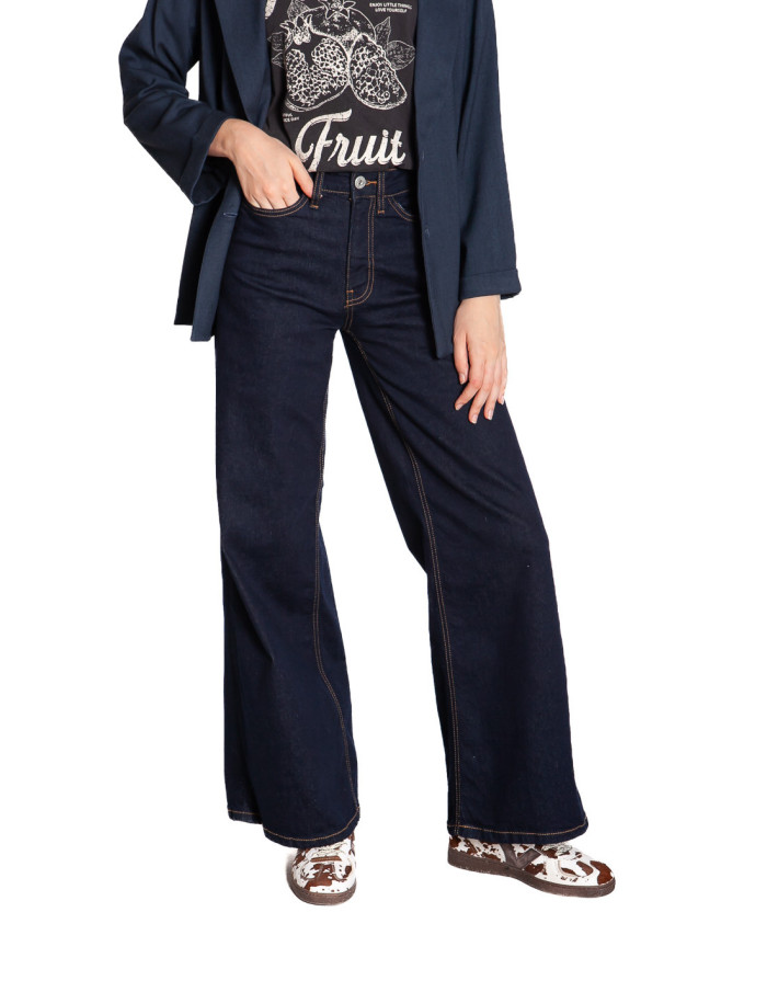 Comprar Jeans pernera amplia dark blue Twiggy de ICHI en Sommes Demode