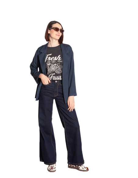 Comprar Jeans pernera amplia dark blue Twiggy de ICHI en Sommes Demode