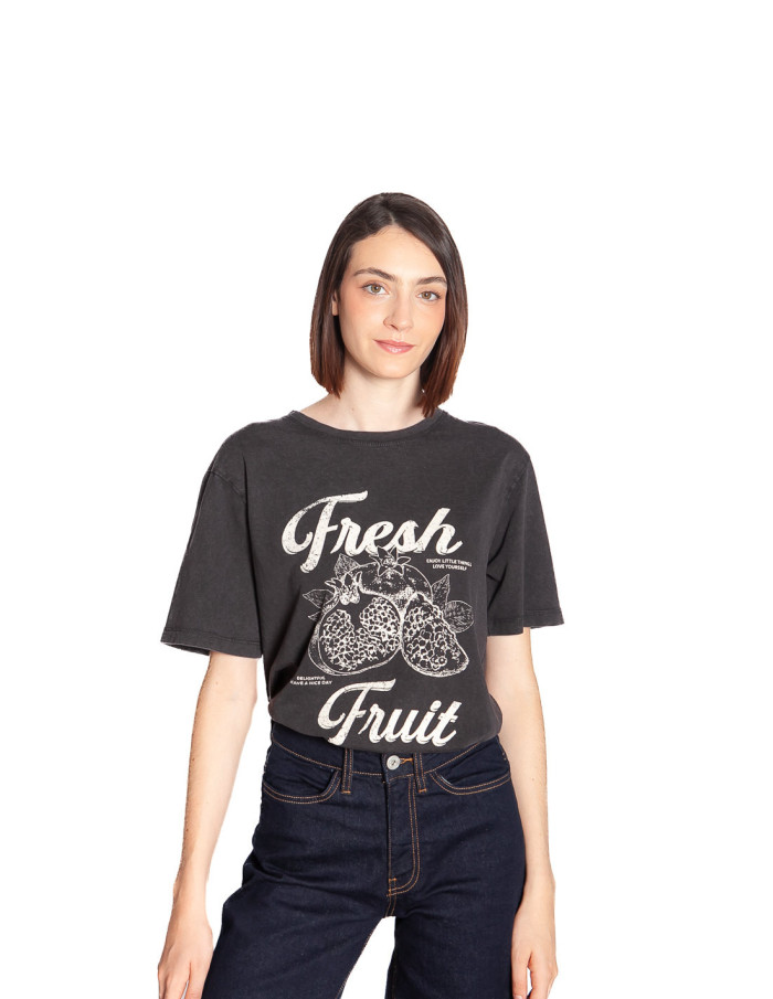 Camiseta antracita fresh fruit Solko Byoung Sommes Demode Zaragoza