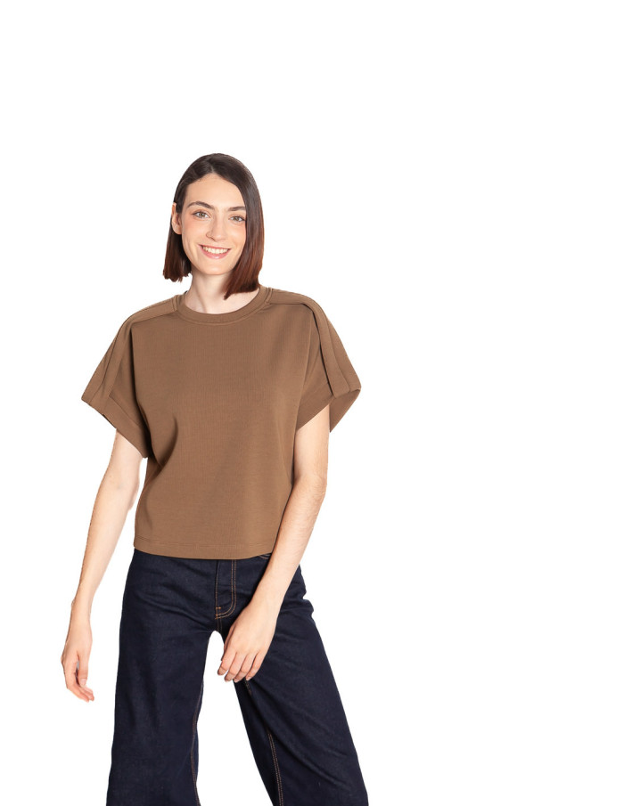 Top con estructura color verde caqui Yaya Sommes Demode Zaragoza