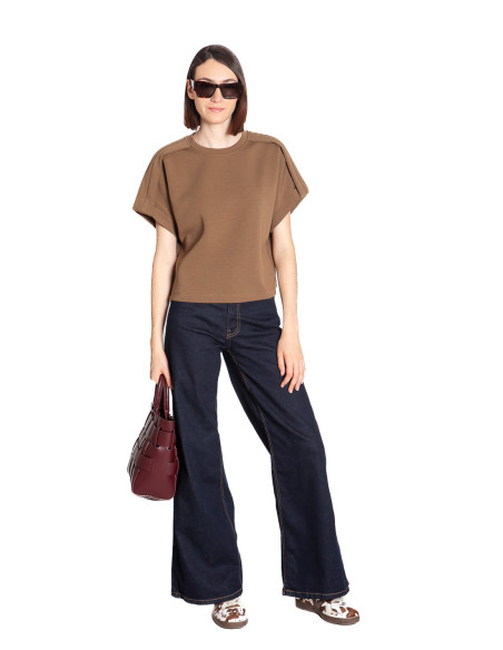 Top con estructura color verde caqui Yaya Sommes Demode Zaragoza
