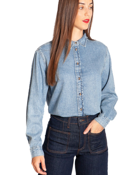 Camisa denim color washed blue Levena Byoung Sommes Demode Zaragoza