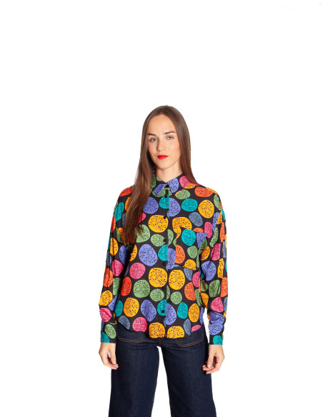 Camisa negra estampado round seeds Pepa Loves Sommes Demode Zaragoza