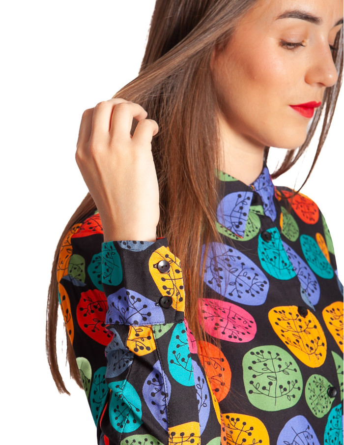 Camisa negra estampado round seeds Pepa Loves Sommes Demode Zaragoza