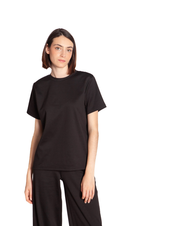 Top de manga corta y color negro Kate Ichi Sommes Demode