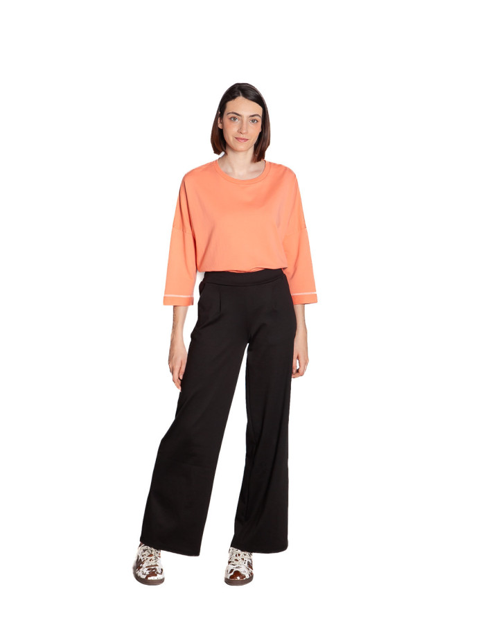Pantalón recto con pinzas color negro Kate Ichi Sommes Demode Zaragoza