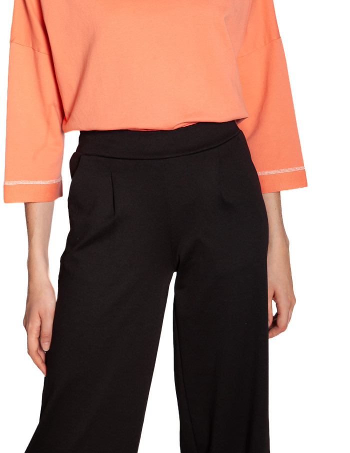 Pantalón recto con pinzas color negro Kate Ichi Sommes Demode Zaragoza