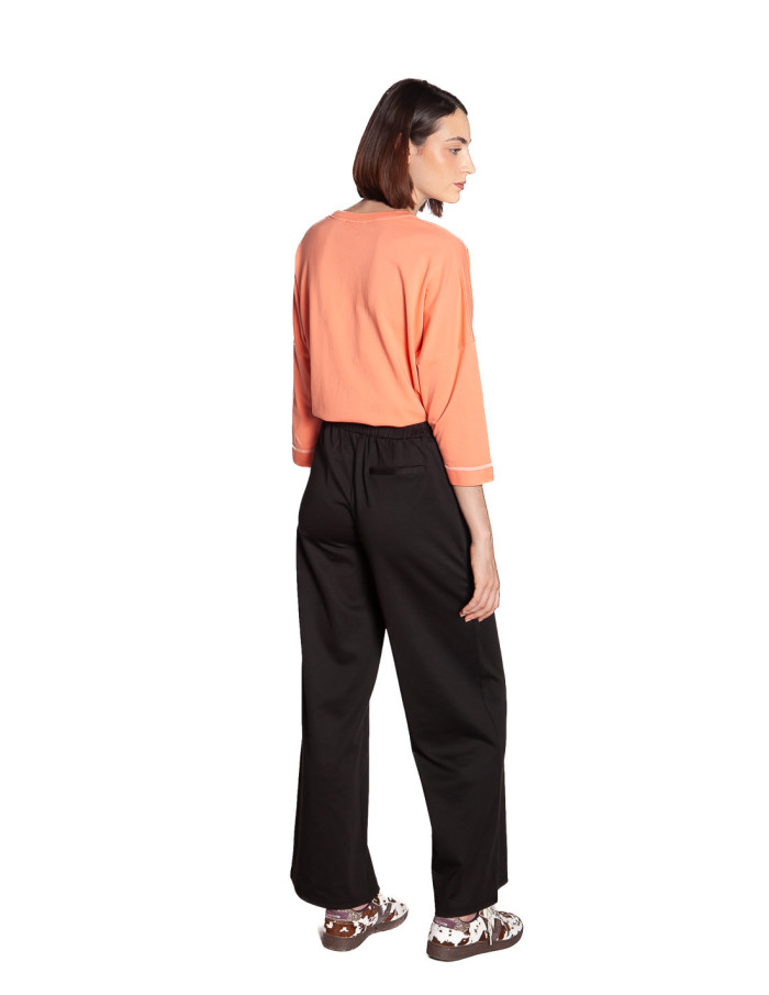 Pantalón recto con pinzas color negro Kate Ichi Sommes Demode Zaragoza