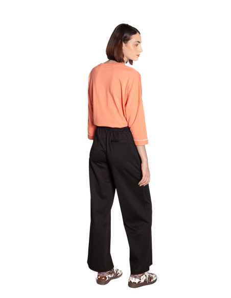 Pantalón recto con pinzas color negro Kate Ichi Sommes Demode Zaragoza