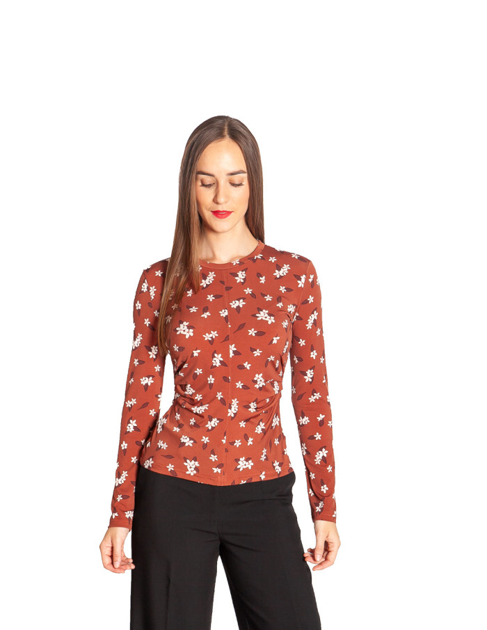 top marron estampado almond flower wild pony sommes demode zaragoza