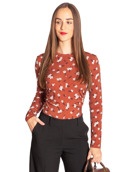 top marron estampado almond flower wild pony sommes demode zaragoza