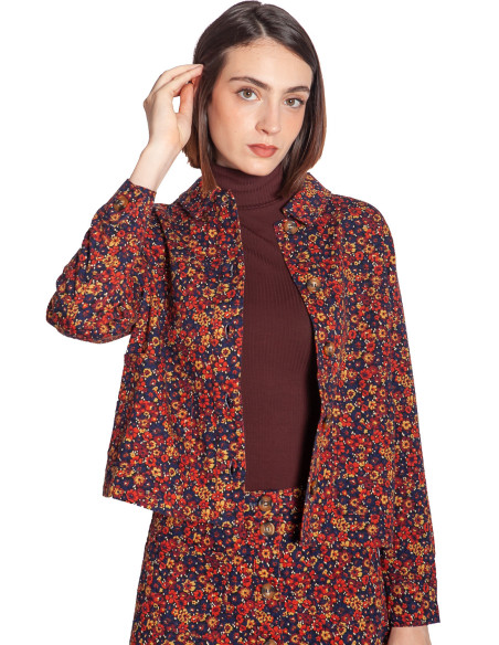 cazadora navy estampado florecillas pearl king louie sommes demode zaragoza