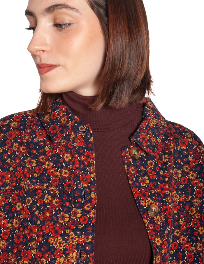 cazadora navy estampado florecillas pearl king louie sommes demode zaragoza