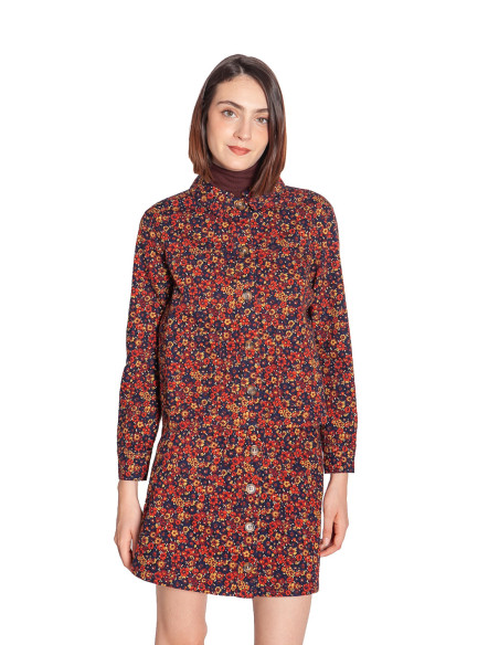 cazadora navy estampado florecillas pearl king louie sommes demode zaragoza