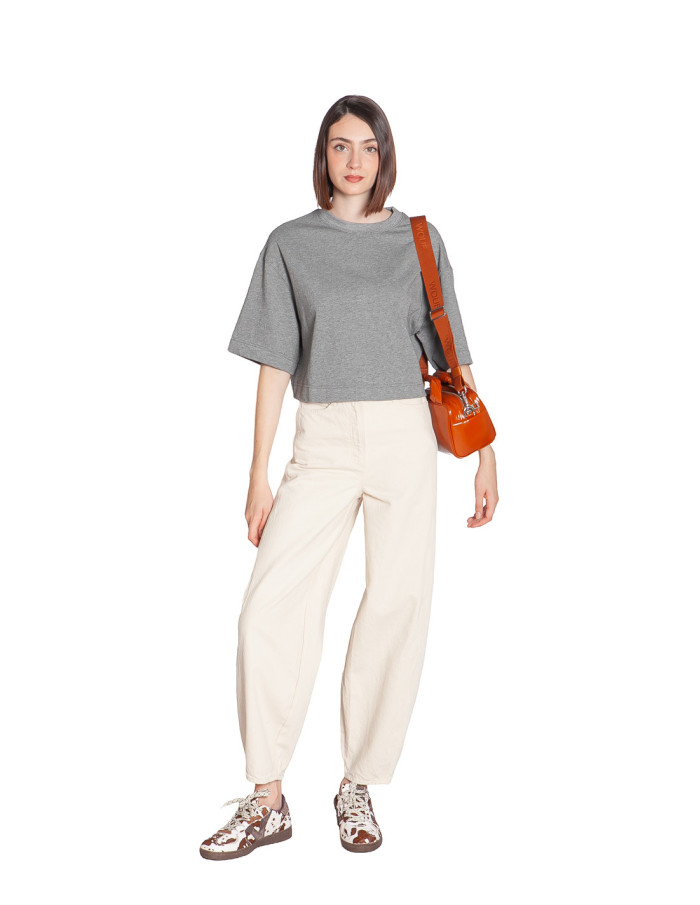 camiseta crop color gris jaspeado arvel grace and mila sommes demode zaragoza