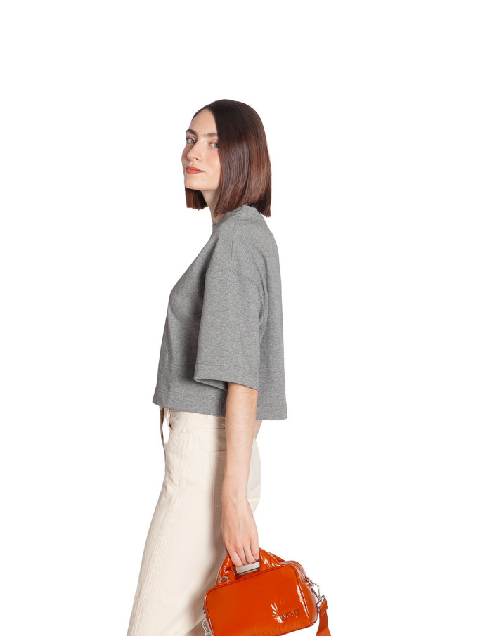 camiseta crop color gris jaspeado arvel grace and mila sommes demode zaragoza