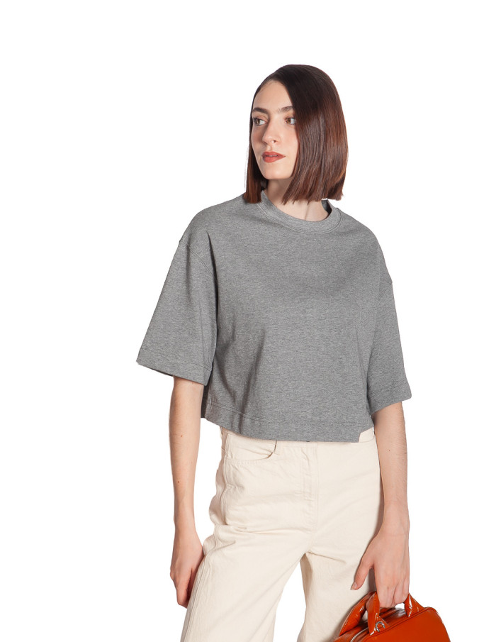 camiseta crop color gris jaspeado arvel grace and mila sommes demode zaragoza