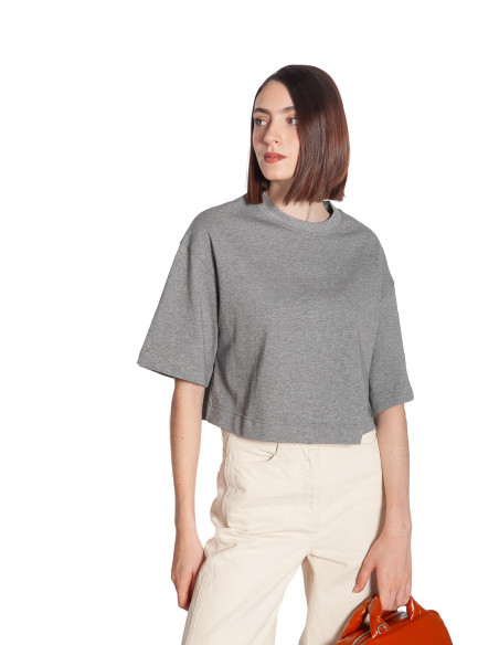 camiseta crop color gris jaspeado arvel grace and mila sommes demode zaragoza