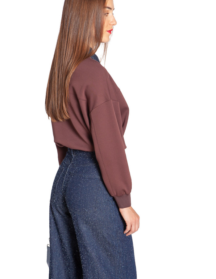 pantalon denim con textura azul marino wild pony sommes demode zaragoza
