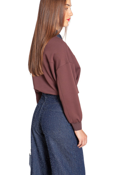 pantalon denim con textura azul marino wild pony sommes demode zaragoza