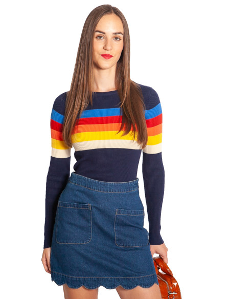 sueter canale navy rayas retro multicolor cayla sugarhill sommes demode zaragoza