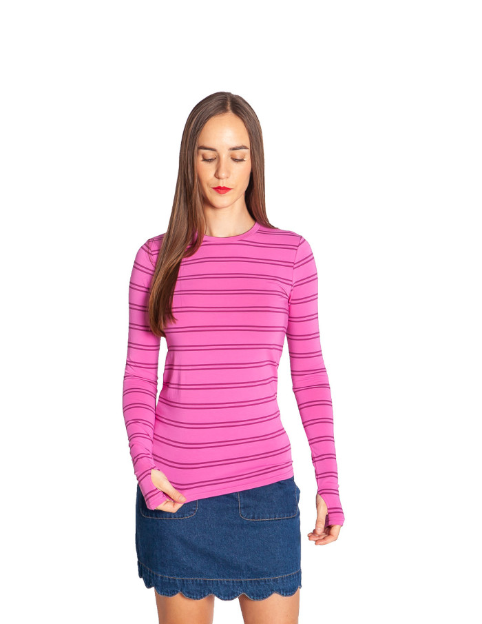 camiseta rosa rayas burgundy trista sugarhill sommes demode zaragoza