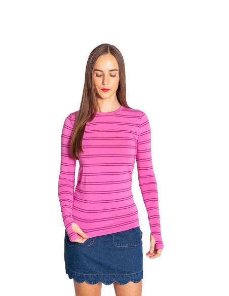 camiseta rosa rayas burgundy trista sugarhill sommes demode zaragoza