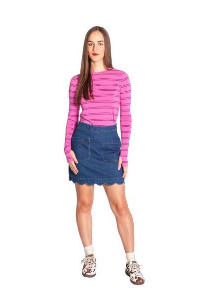 camiseta rosa rayas burgundy trista sugarhill sommes demode zaragoza